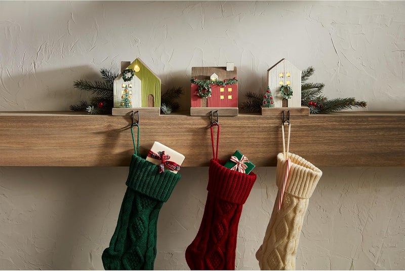 MudPie Light Up Stocking Holder, Green, 5 1/2" x 3 1/4" - Image 2
