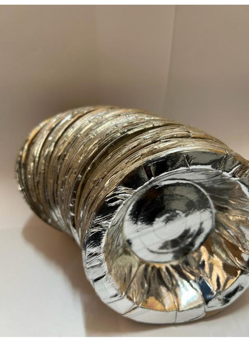 RAMya ENTERPRISE Silver foil 5 inch 20 Disposable Paper Bowl dona or Salad Bowl with Sturdy and Good Material use and Through containers 20