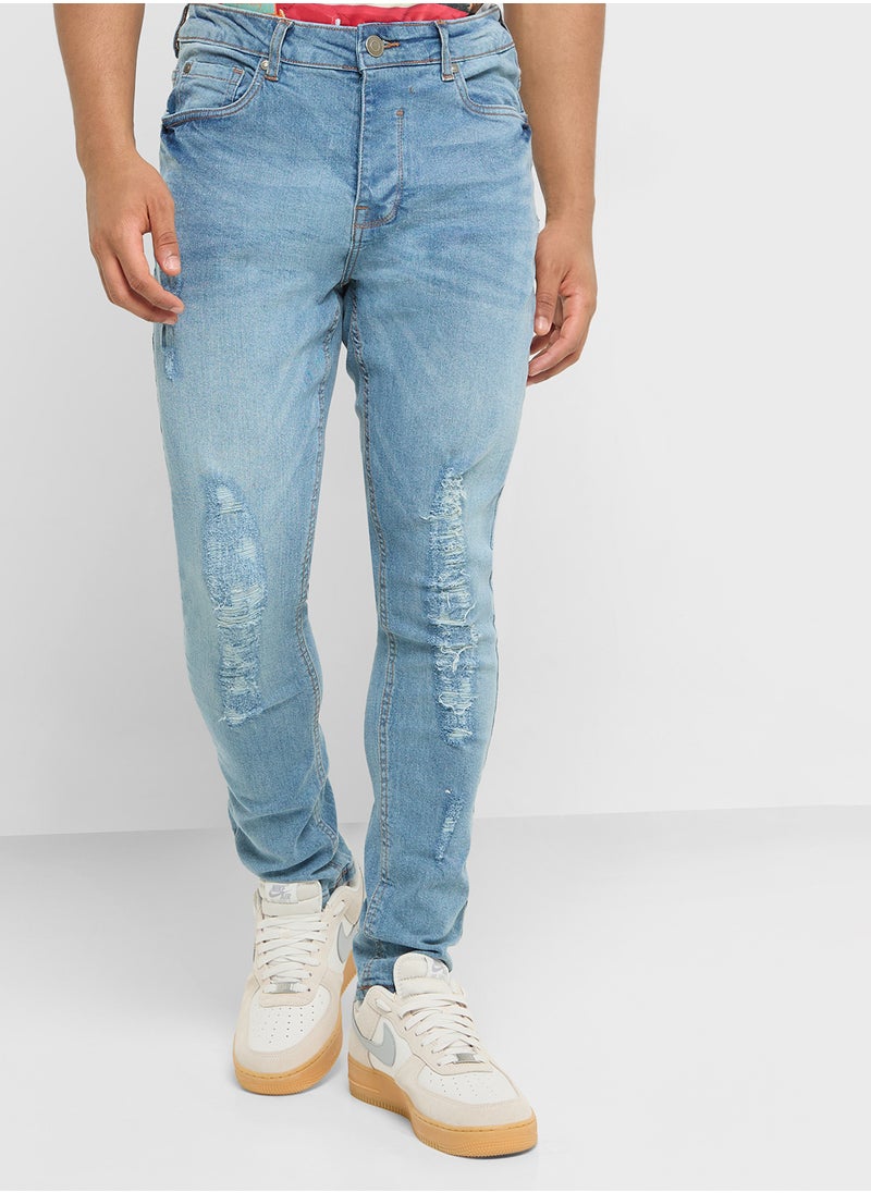 BRAVE SOUL Skinny Fit Ripped Jeans  - Image 1