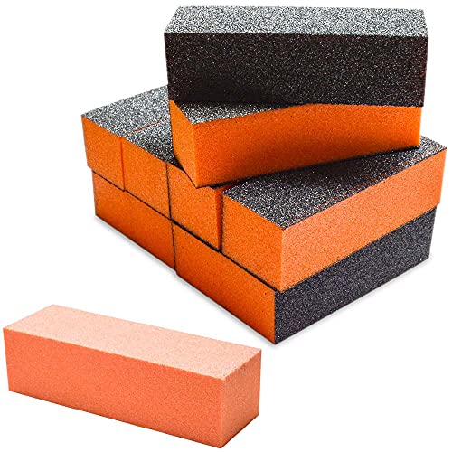 Karlash Nail Buffer Sanding Block Polisher Buffing File Nail Art Manicure Pedicure File 8080 Orange - Image 1