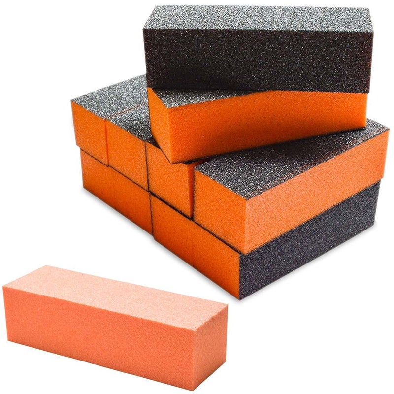 Karlash Nail Buffer Sanding Block Polisher Buffing File Nail Art Manicure Pedicure File 8080 Orange - Image 3