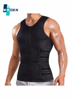 Men Body Shaper Waist Trainer Belt Your Belly Sweat Vest Slimming Underwear Weight Loss Shirt Fat Burner Workout Tank Tops