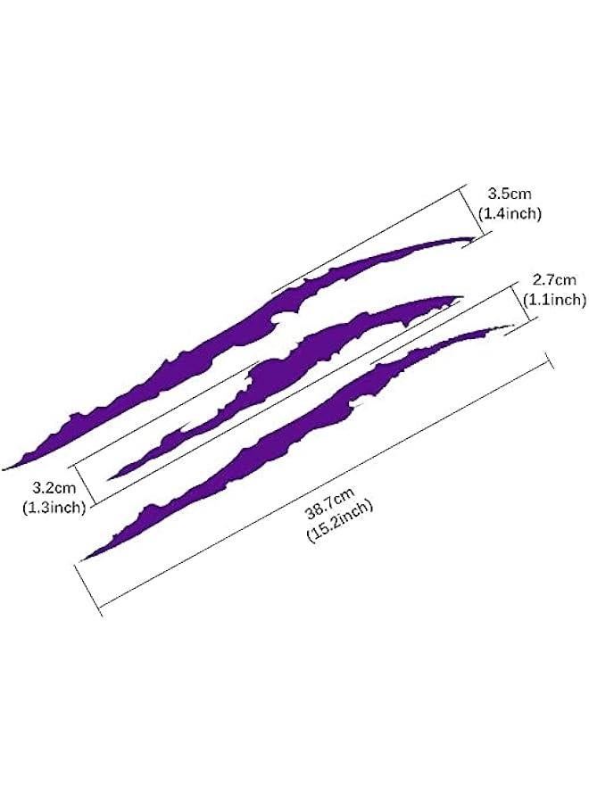 Loquat Claw Mark Car Decals, 16 Inch Car Headlight Stickers, Monster Claw Scratch Sticker for Dodge Challenger Charger, Pack of 2 (Purple) - Image 5