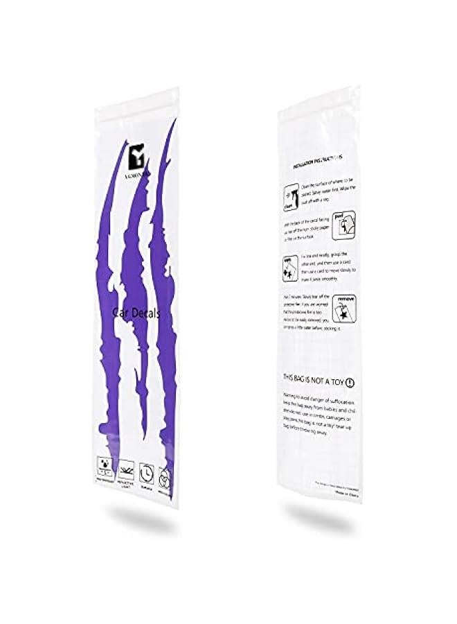 Loquat Claw Mark Car Decals, 16 Inch Car Headlight Stickers, Monster Claw Scratch Sticker for Dodge Challenger Charger, Pack of 2 (Purple) - Image 4