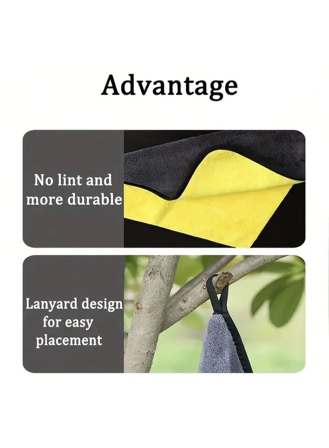 Purple 5pcs Ultra Absorbent Quick Dry Microfiber Towels for Car Fishing Boat Care - Image 5