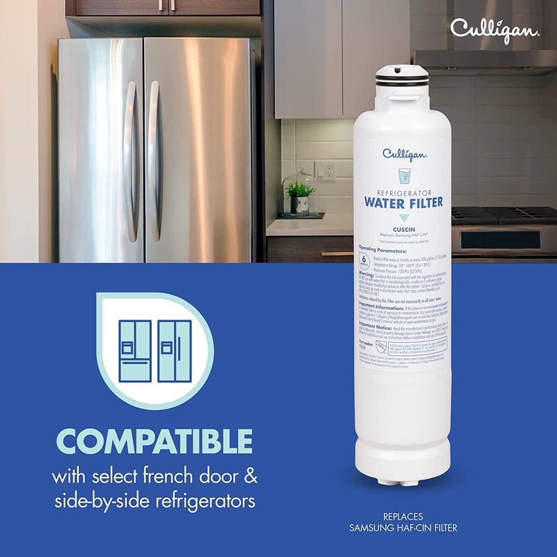 Culligan Cuscin Refrigerator Water Filter | Replacement For Samsung Water Filter (Haf-Cin) | Replace Every 6 Months | Pack Of 1 - Image 5