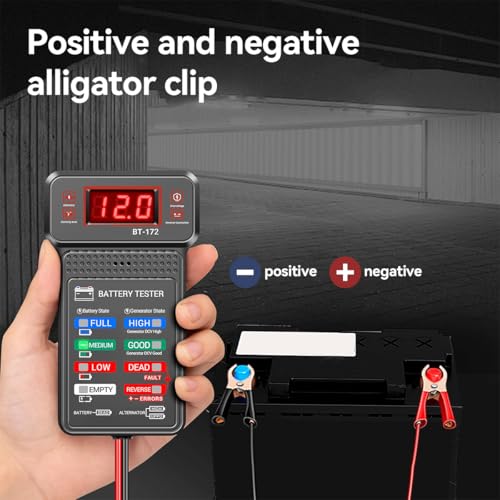 STHIRA 12V Universal Car Battery Tester & Analyzer With LED Indicator Digital LCD Screen Battery Tester For Cars, Trucks, Motorcycles, Suvs, Alternator Charging Check, DIY & Mechanics, Multicolor - Image 4