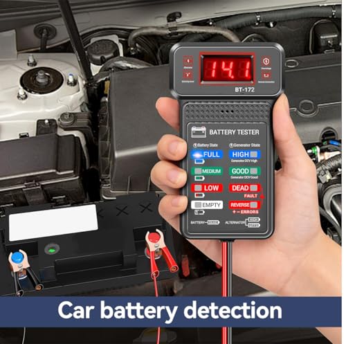 STHIRA 12V Universal Car Battery Tester & Analyzer With LED Indicator Digital LCD Screen Battery Tester For Cars, Trucks, Motorcycles, Suvs, Alternator Charging Check, DIY & Mechanics, Multicolor - Image 3