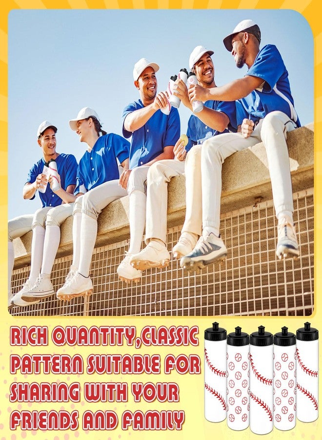 Funnymoom مجموعة زجاجات مياه Funnymoom، 12 زجاجة سعة 20 أونصة بتصميم كرة البيسبول، مع حقيبة برباط ومجموعة 50 ملصقًا. زجاجات مياه رياضية قابلة للضغط بتصميم كرة البيسبول، قابلة لإعادة الاستخدام، مثالية للصالات الرياضية والدراجات الهوائية وحفلات ركوب الدراجات. - Image 4
