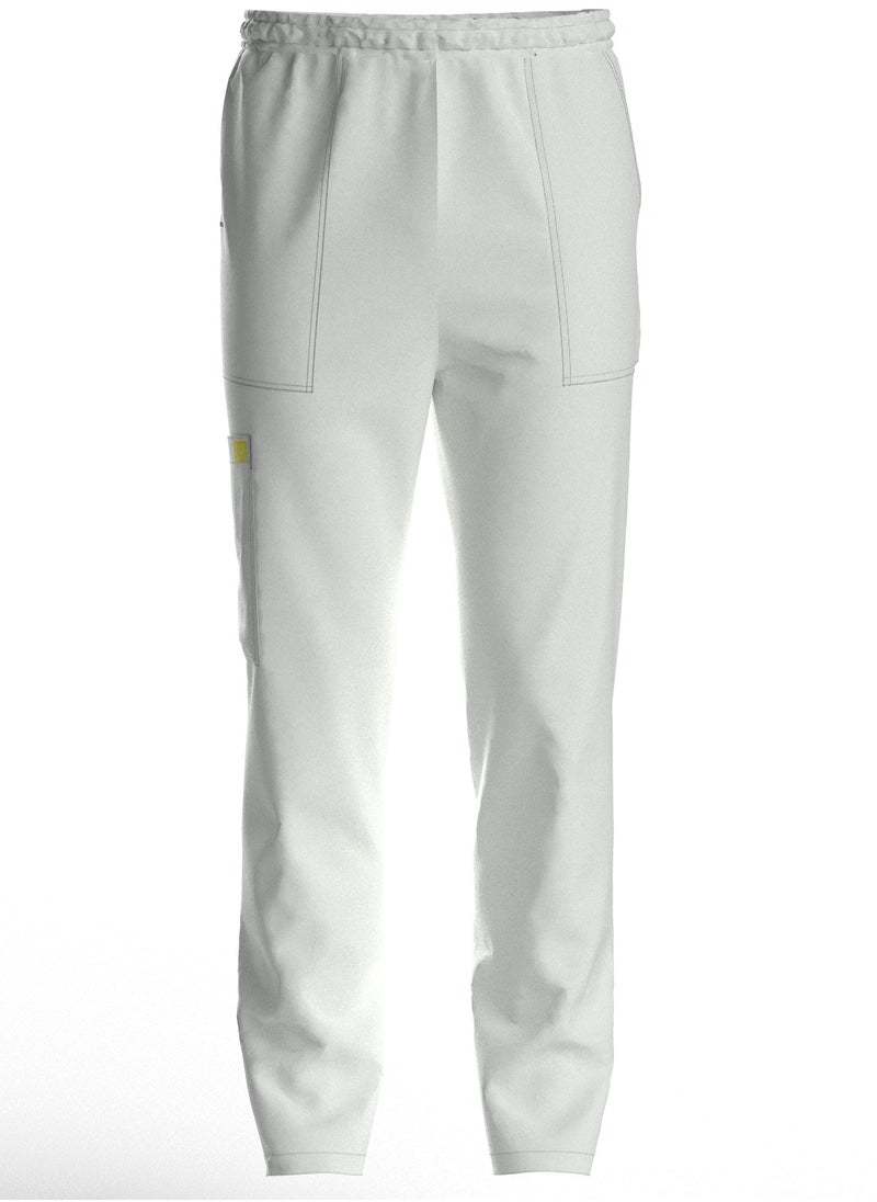 DR - Scrub Comfortable white Lycra fabric with many pockets is meticulously crafted to retain its color without fading with repeated washing - Image 1