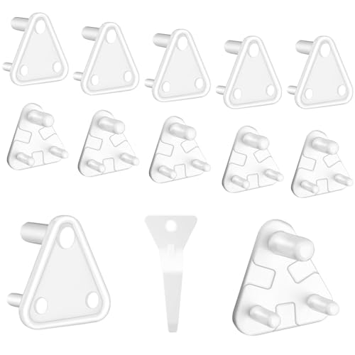 Hian Baby Safety Plug Socket Covers | Pack of 12 with 10 × 5 Amp, 2 × 15 Amp & 1 Removal Pin | ABS Plastic, White | Protects Kids from Electric Shocks & Ensures Safety | Home & Nursery Use - Image 1