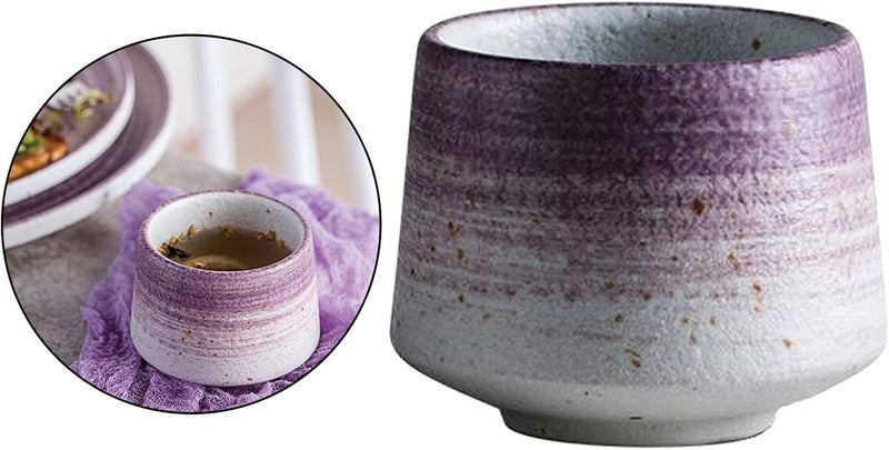 klarakoJapanese Ceramic Tea Cups Handcraft Porcelain Mugs Chinese Cup 200ml Big Capacity klarakoPurple - Image 2