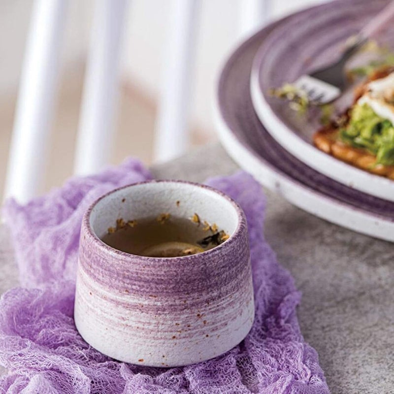 klarakoJapanese Ceramic Tea Cups Handcraft Porcelain Mugs Chinese Cup 200ml Big Capacity klarakoPurple - Image 4