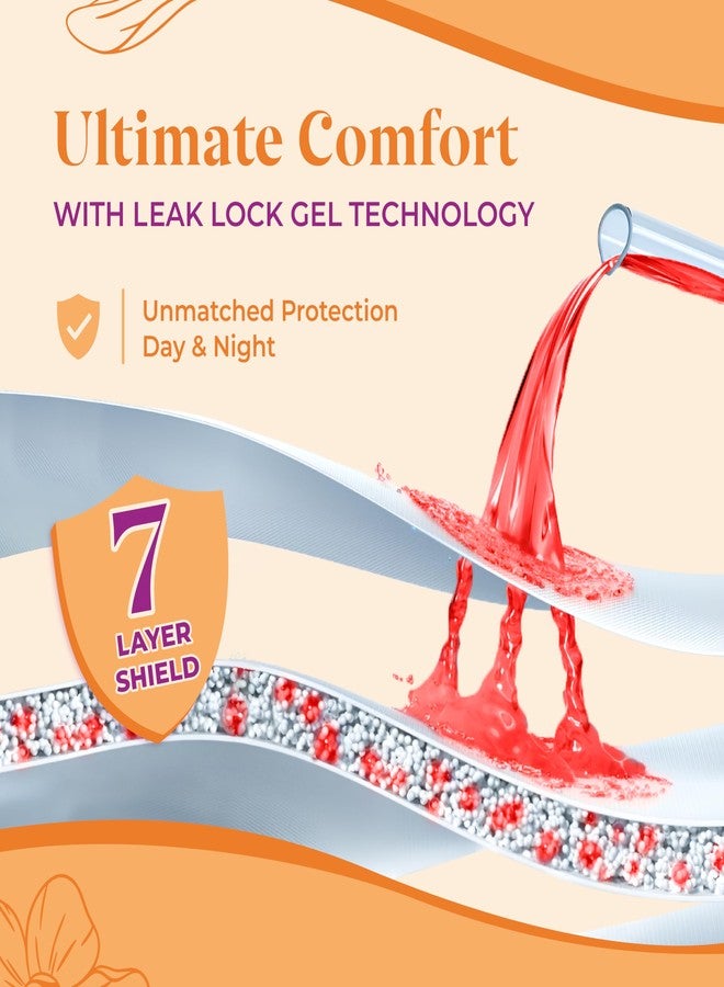 Ammy Super Absorbent Ultra Thin Sanitary Pads - 24 Pcs XL Size for Heavy Flow | Soft, Rash Free, Leak Lock, 7 Layer Protection & Advanced Gel Lock Feature | Pack of 1 - Image 2