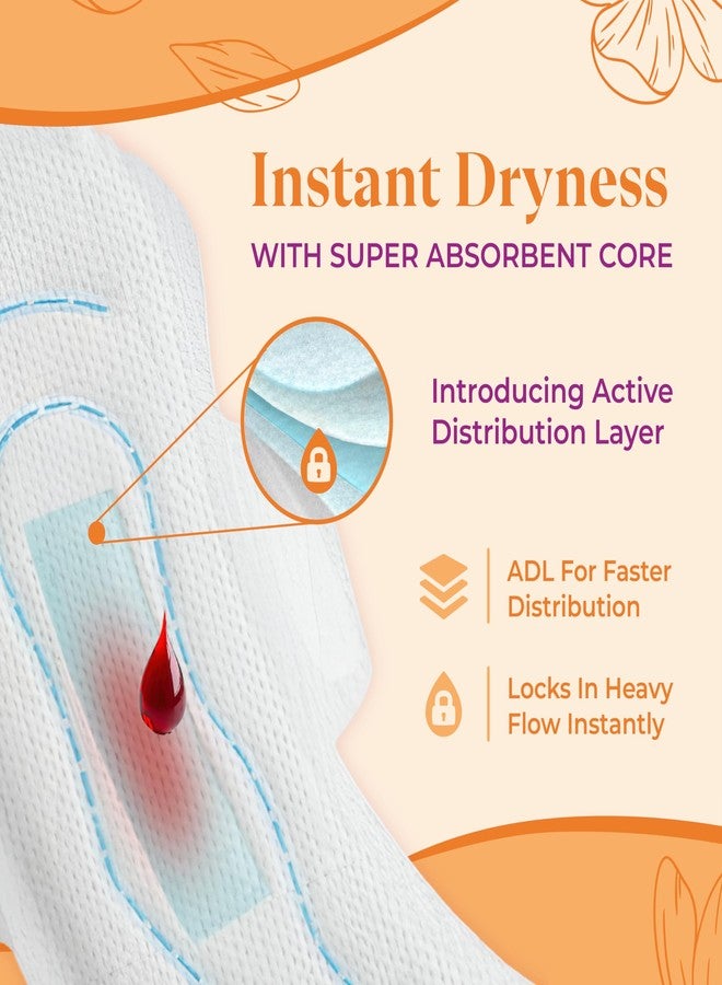 Ammy Super Absorbent Ultra Thin Sanitary Pads - 24 Pcs XL Size for Heavy Flow | Soft, Rash Free, Leak Lock, 7 Layer Protection & Advanced Gel Lock Feature | Pack of 1 - Image 3