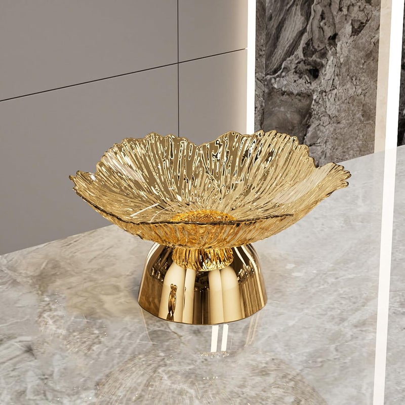 Stylish High Leg Serving Bowl with Angled Border and Round Feet Perfect for Coffee Table Display Organiser Serving Dish - Image 4