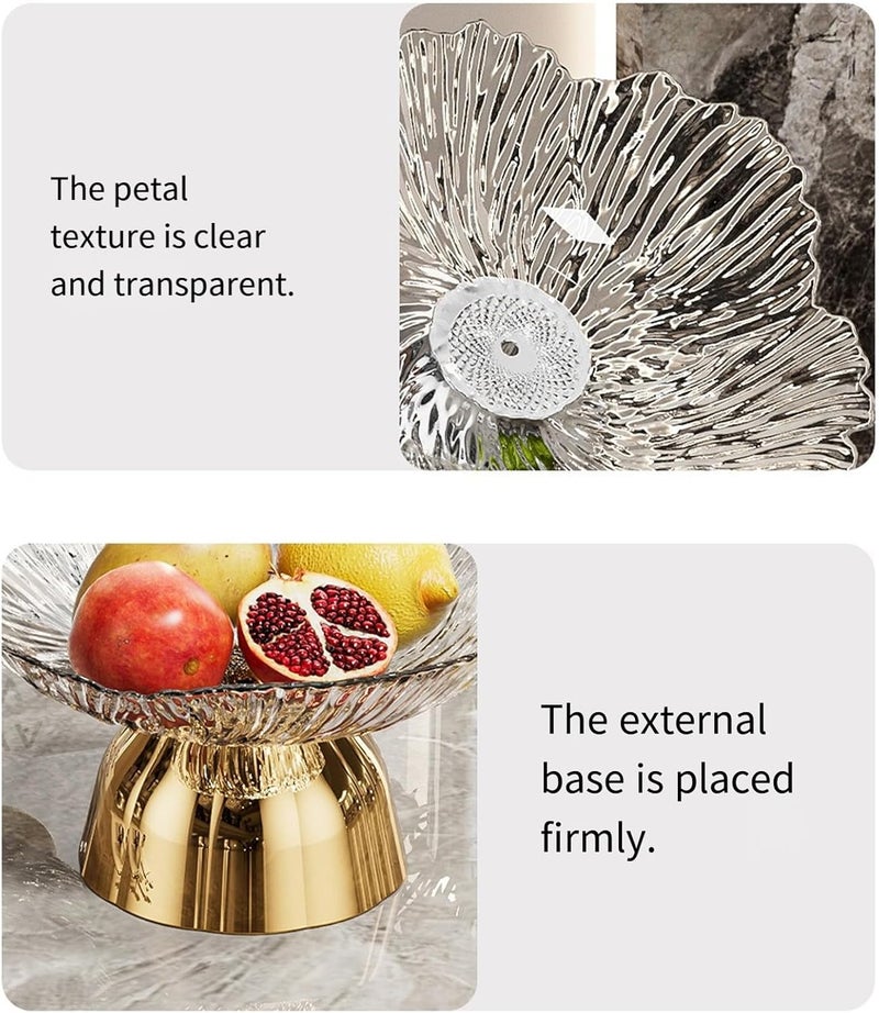 Stylish High Leg Serving Bowl with Angled Border and Round Feet Perfect for Coffee Table Display Organiser Serving Dish - Image 3