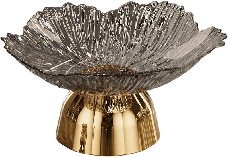 Stylish High Leg Serving Bowl with Angled Border and Round Feet Perfect for Coffee Table Display Organiser Serving Dish - Image 1