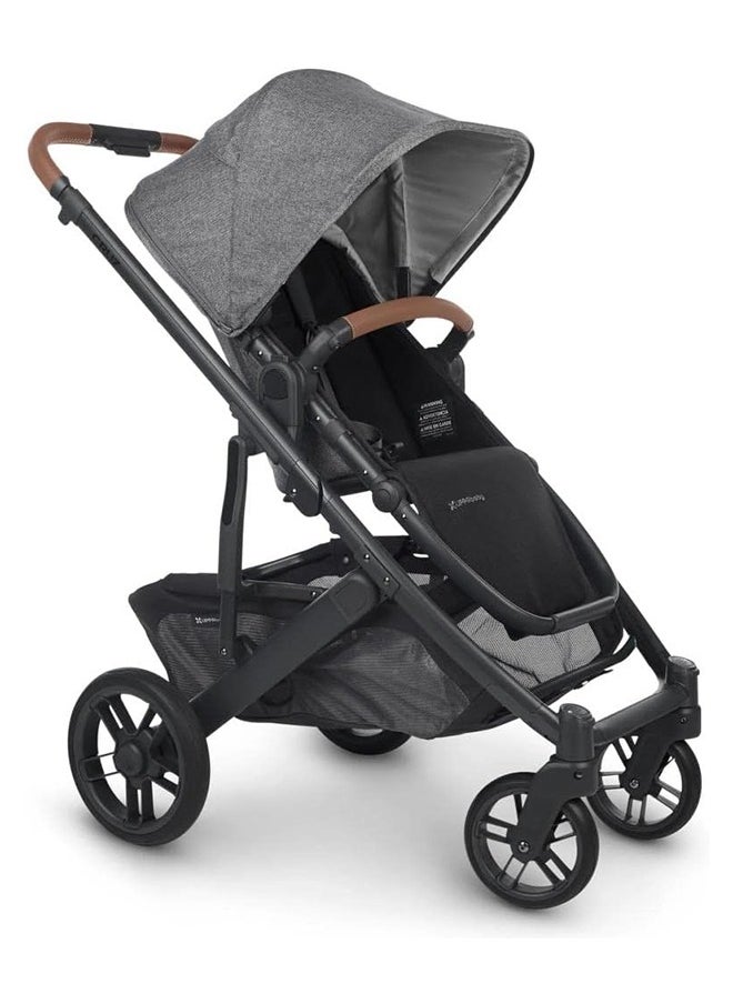 UPPAbaby Cruz V2 Stroller For Infants And Toddlers Greysoncharcoal Melange With Carbon Frame And Saddle Leather – Lightweight, Reversible Seat, One - Handed Fold  - Image 2