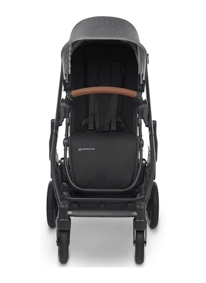 UPPAbaby - Cruz V2 Stroller For Infants And Toddlers Greysoncharcoal Melange With Carbon Frame And Saddle Leather – Lightweight, Reversible Seat, One - Handed Fold - Image 1