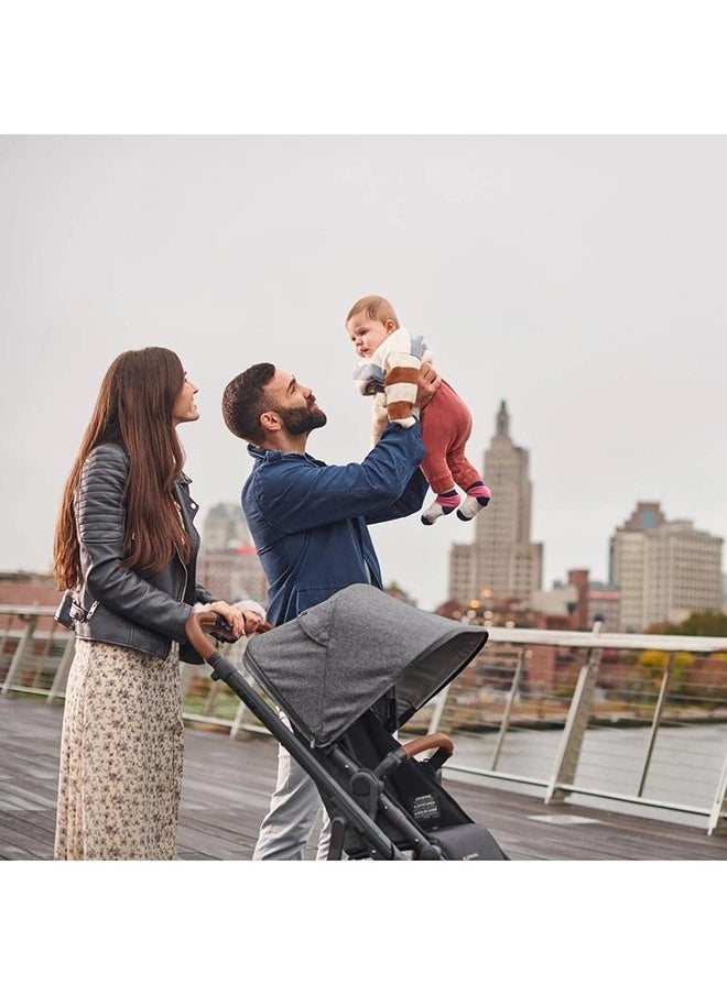 UPPAbaby - Cruz V2 Stroller For Infants And Toddlers Greysoncharcoal Melange With Carbon Frame And Saddle Leather – Lightweight, Reversible Seat, One - Handed Fold - Image 1