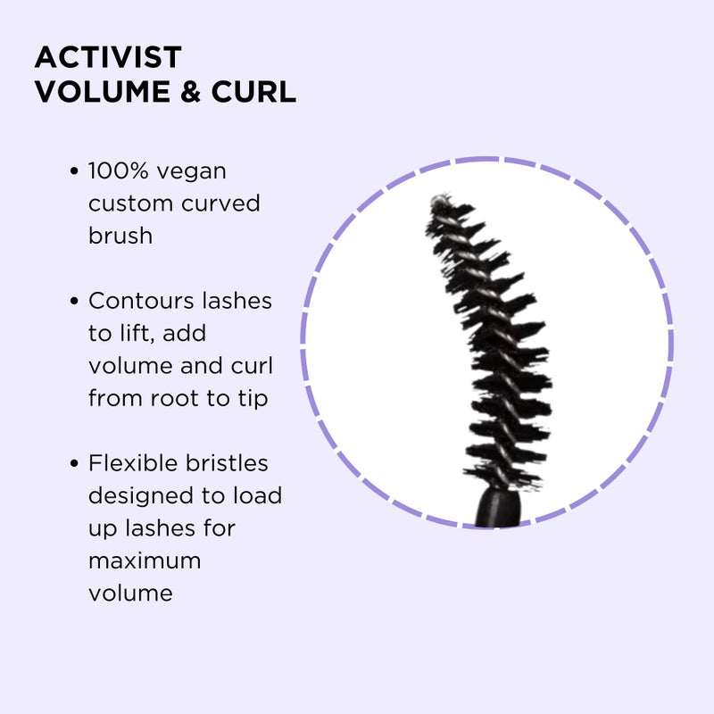 Pacifica Beauty | Activist Curling Mascara | Black | Volume and Length | Vegan Brush | Glass Tube | Clean Eye Makeup | Plant-Fibers | Microplastic + Nylon 6 Free | Vegan, Talc-Free, Cruelty-Free - Image 4