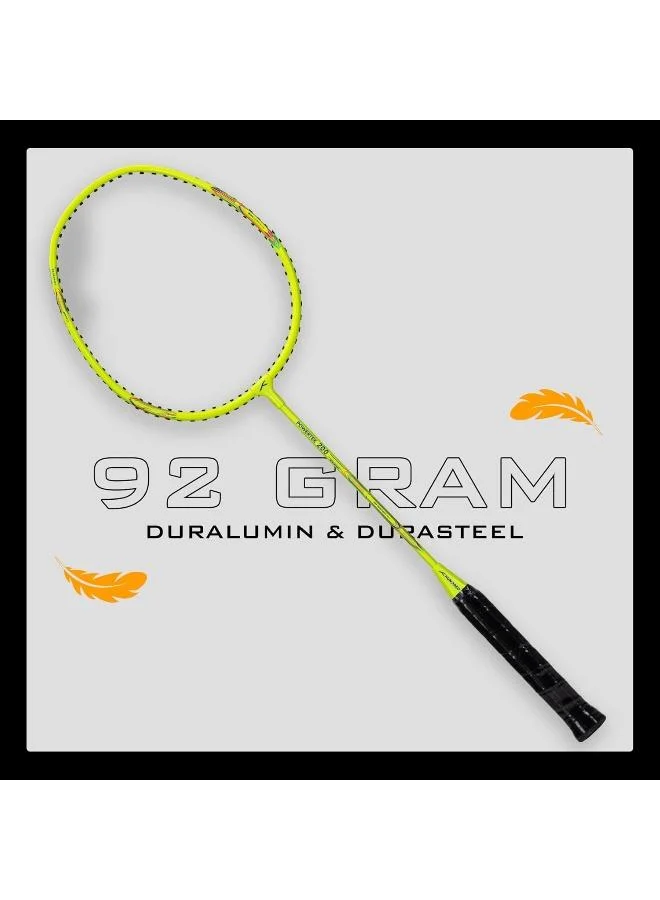 هندرد مضرب تنس الريشة باور تيك  برو جرافيت مشدود مع غطاء رأس