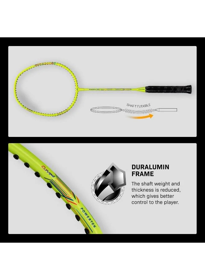 HUNDRED  Hundred Powertek 200 Pro Graphite Strung Badminton Racket With Head Cover  | Best Price UAE
