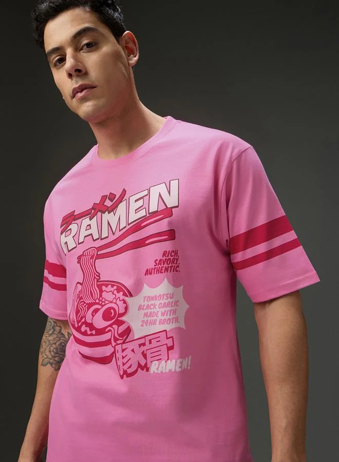 Dillinger Men Cotton Printed Oversized T-Shirt