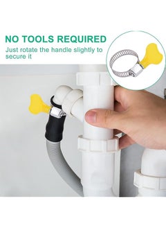 erorex Washing Machine Drain Hose U Bend Holder And 2 Hose Clamps Universal Drain Hose Extension Pipe Kit With 1 Extension Adapter 2M Portable Washing Machine Hoses For Drum Washing Machine  - Image 5