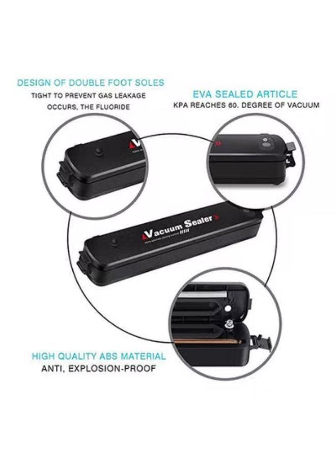 أكاليكس قسط فراغ السدادة الغذاء التلقائي آلة التعبئة أسود - Image 2