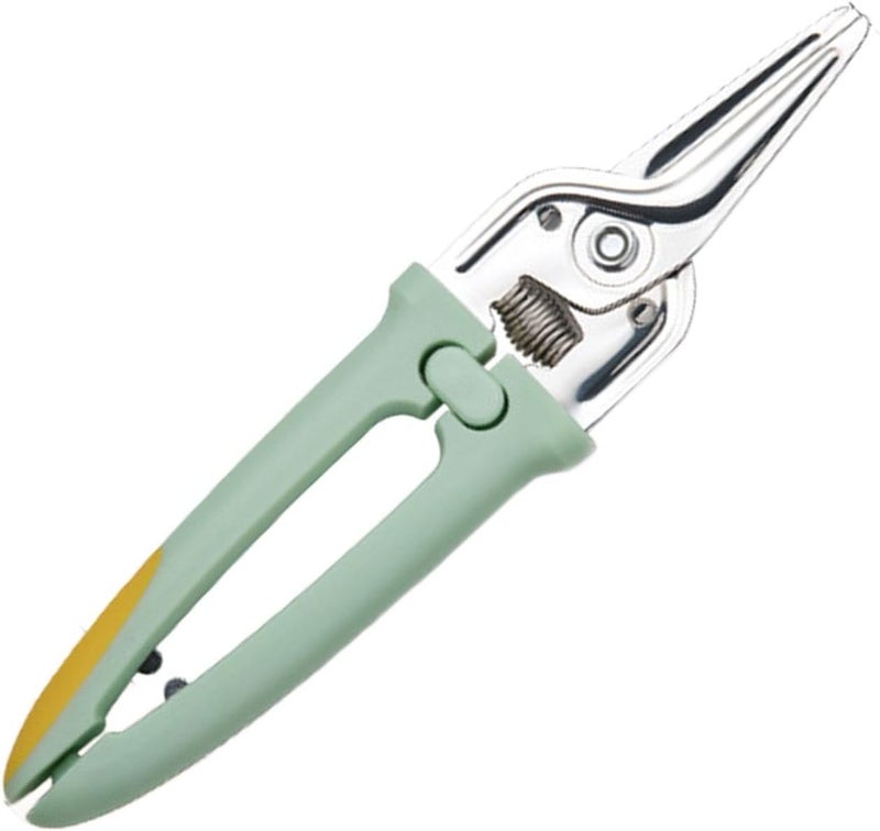 Poultry Shears Stainless Steel Kitchen Scissors Meat Scissors Food Scissors Rounded Corner Anti-Slip Handle Suitable for Home Cooking Gift, Green - Image 1
