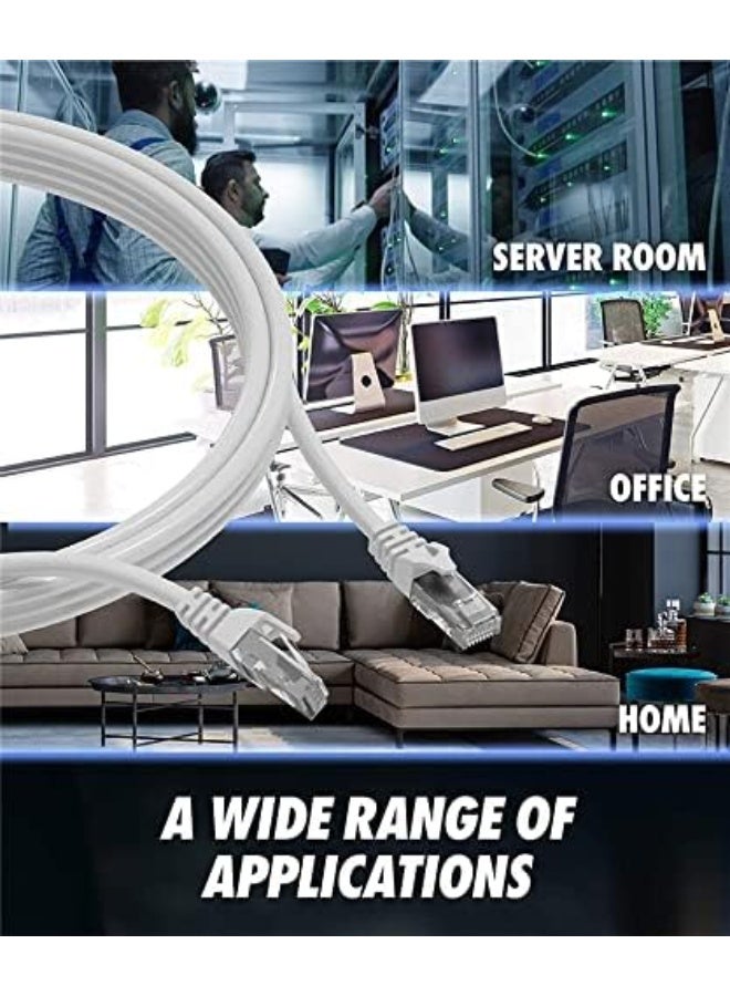 منتقي 50M RJ45 CAT6 Ethernet LAN Cable – High Speed Gigabit Internet Patch Cord | 50 Meter Network Cable for Modem, Router, Switch, Hub, PC, Laptop, PS5, Xbox | Flat CAT 6 LAN Cable with Molded Connectors - Image 4