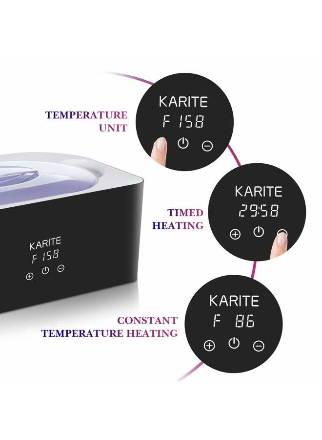 KARITE آلة شمع البارافين لليدين والقدمين - حمام شمع البارافين من كاريتي 4000 مل مجموعة ترطيب شمع البارافين مع خاصية التوقيت التلقائي والحفاظ على الحرارة آلة شمع البارافين لليدين - Image 4