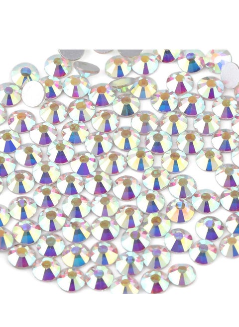 beadsland Flat Back Crystal Rhinestones Round Gems for Nail Art and Craft Glue Fix, CrystalAB (4.6-4.8mm) SS20/1440pcs