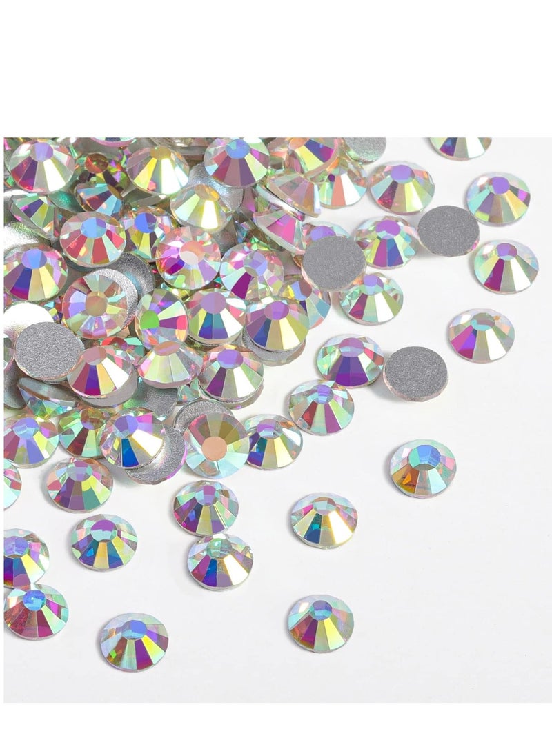 BEADSLAND beadsland Flat Back Crystal Rhinestones Round Gems for Nail Art and Craft Glue Fix, CrystalAB (4.6-4.8mm) SS20/1440pcs  - Image 2