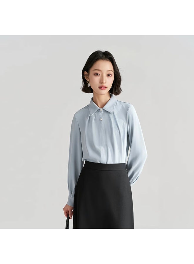 Lady Bird Miss Bird White Shirt Women's Spring And Summer Professional Shoulder Commuting Top Small Stature Temperament Teaching Attire Formal Shirt - Image 2