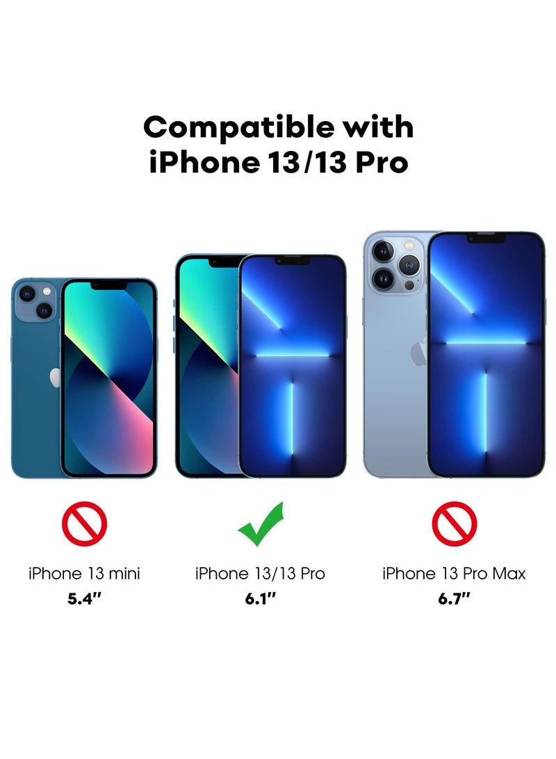 JETech Full Coverage Screen Protector for iPhone 13 and13 Pro 6.1 Inch Tempered Glass Film with Easy Installation Tool Case Friendly HD Clear 3 Pack - Image 2