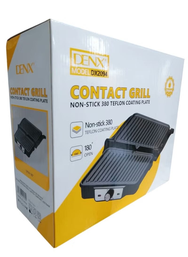 Denx DX 2094 Electric Grill with Non-Stick Teflon Surface, 1600W - Image 3
