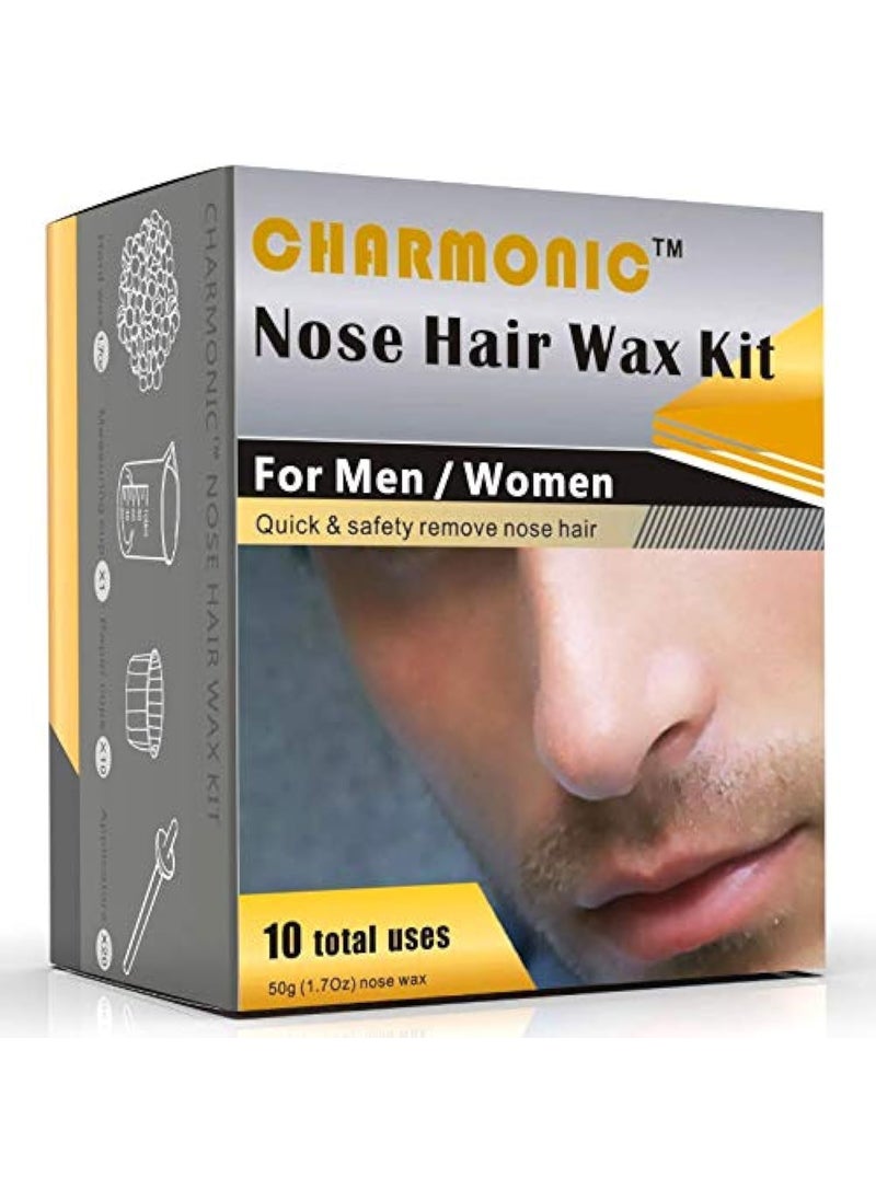 Charmonic Nose Wax Kit for Men and Women, Nose Hair Removal Wax for Charmonic (50 grams / 10 times usage count) 