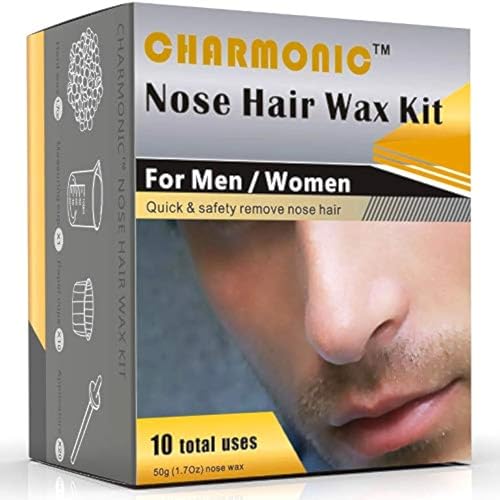 Charmonic Nose Wax Kit, Nose Hair Wax Kit with 20 Applicators, Quick & Painless Nose Waxing Kit for Men and Women, Nose Hair Remover Kits Used 10 Times Usage - Image 1