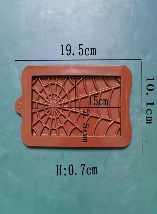 Skytail Break Apart Chocolate Bar Mould Silicone Non-Stick Spider Web Shape Mould Thick Candy Molds for Chocolate Candy Praline Sweets DIY Baking Brownie Gummy Jelly Caramel Cake Decor Party Treats - Image 2