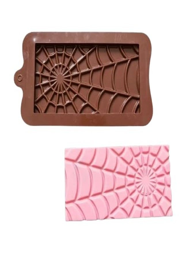 Skytail Break Apart Chocolate Bar Mould Silicone Non-Stick Spider Web Shape Mould Thick Candy Molds for Chocolate Candy Praline Sweets DIY Baking Brownie Gummy Jelly Caramel Cake Decor Party Treats - Image 1