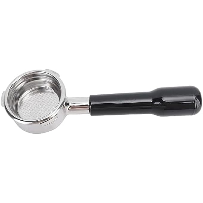 ريحني فلتر قهوة بدون قاع مقاس 58 مم، فلتر قهوة بثلاث آذان لماكينة صنع قهوة بارسيتو، تصميم قابل للفصل، سهل التنظيف لماكينة صنع الإسبريسو، لون أسود - Image 2