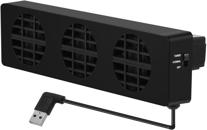 Bewinner USB Cooling Fan Base Stand Dock for Game Console - 3 Fans Cooler Holder Bracket, External Cooling - Image 1