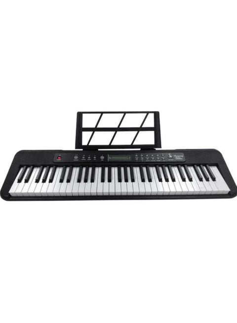 Aiersi A828 Touch Response 61 Keys Beginner Keyboard Built In Lesson Functional Electronic Keyboard Model: A828 Black