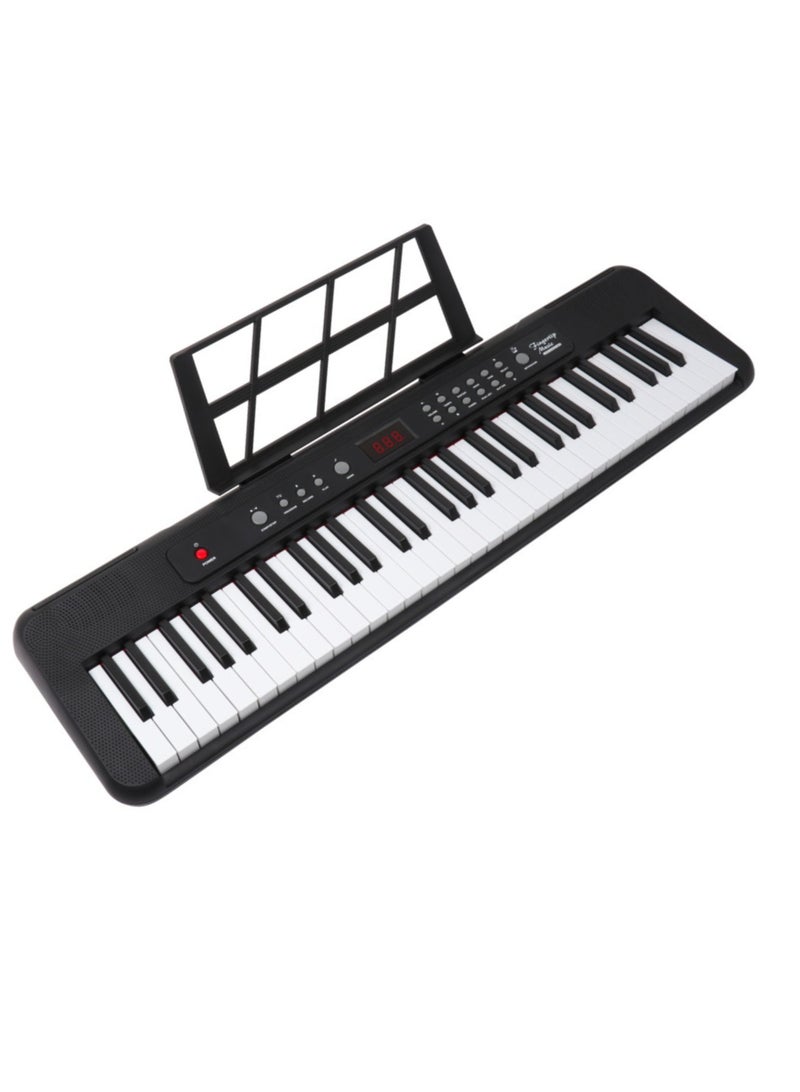 AIERSI Aiersi A828 Touch Response 61 Keys Beginner Keyboard Built In Lesson Functional Electronic Keyboard Model: A828 Black  - Image 2