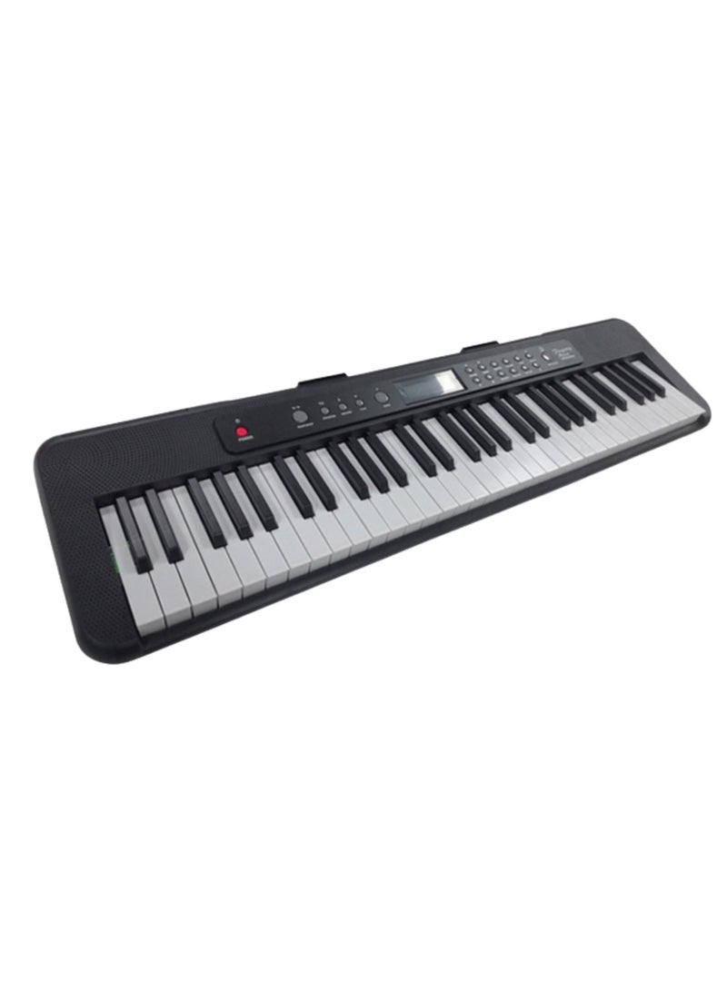 AIERSI Aiersi A828 Touch Response 61 Keys Beginner Keyboard Built In Lesson Functional Electronic Keyboard Model: A828 Black  - Image 3