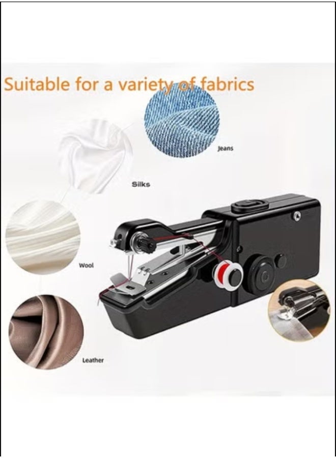Handheld Sewing Machine, Portable Electric Stitching Tool, Battery Powered USB Sewing Machine for Home, Travel, Quick Repairs & DIY Crafts (Black) - Image 5