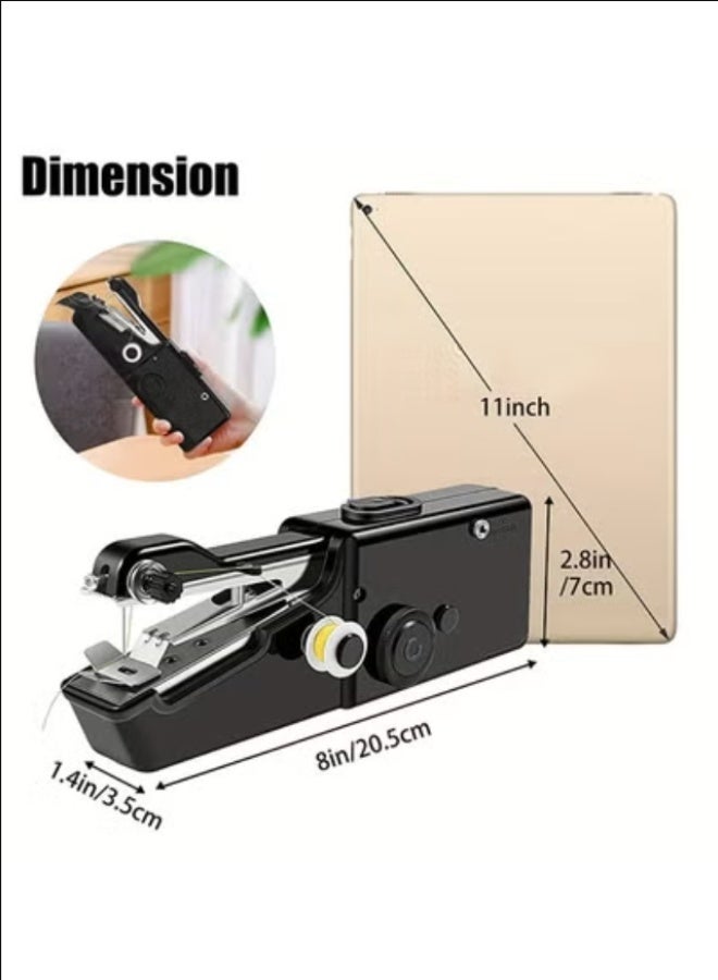 Handheld Sewing Machine, Portable Electric Stitching Tool, Battery Powered USB Sewing Machine for Home, Travel, Quick Repairs & DIY Crafts (Black) - Image 2